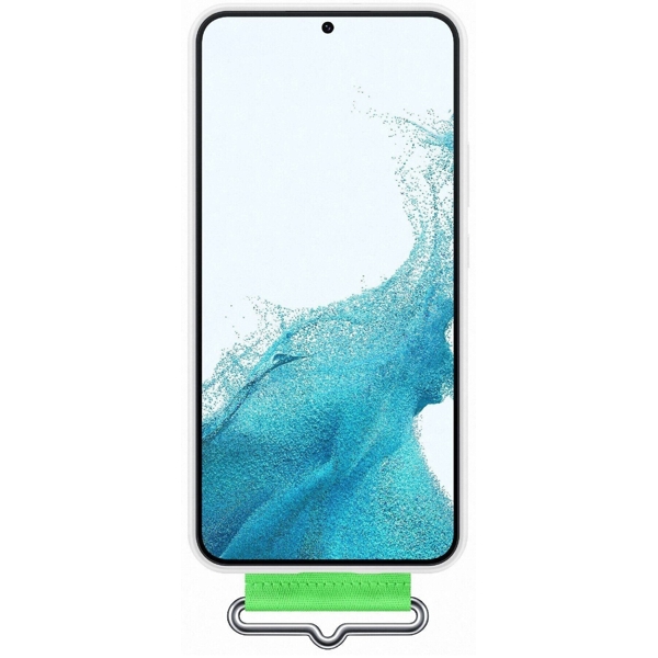 მობილურის ქეისი Samsung EF-GS906TWEGRU Galaxy S22 Plus Silicone with Strap Cover White