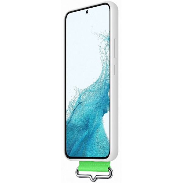 მობილურის ქეისი Samsung EF-GS906TWEGRU Galaxy S22 Plus Silicone with Strap Cover White