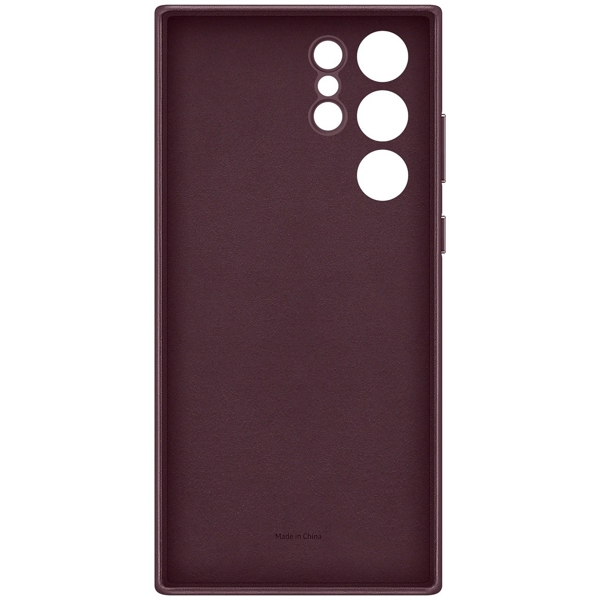 მობილურის ქეისი Samsung EF-VS908LEEGRU Galaxy S22 Ultra Leather Cover Burgundy