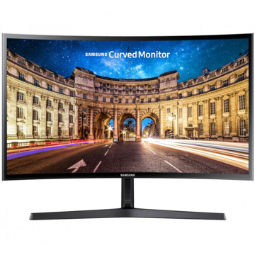 მონიტორი Samsung LC24F396FHIXCI, 24" Curved Monitor, FHD, LED, VA, HDMI, VGA, Black