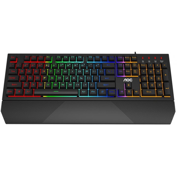 AOC GK200D32R, Wired, RGB, USB, Gaming Keyboard, Black