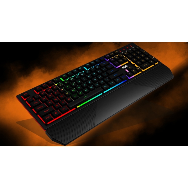 AOC GK200D32R, Wired, RGB, USB, Gaming Keyboard, Black