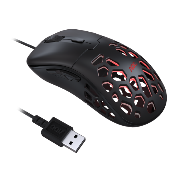 მაუსი AOC GM510B, Wired, USB, Gaming Mouse, Black