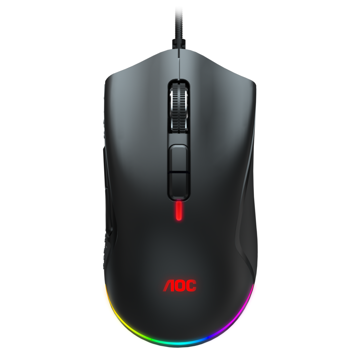 მაუსი AOC GM530B, Wired, RGB, USB, Gaming Mouse, Black