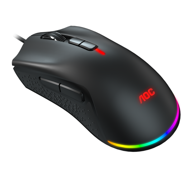 მაუსი AOC GM530B, Wired, RGB, USB, Gaming Mouse, Black