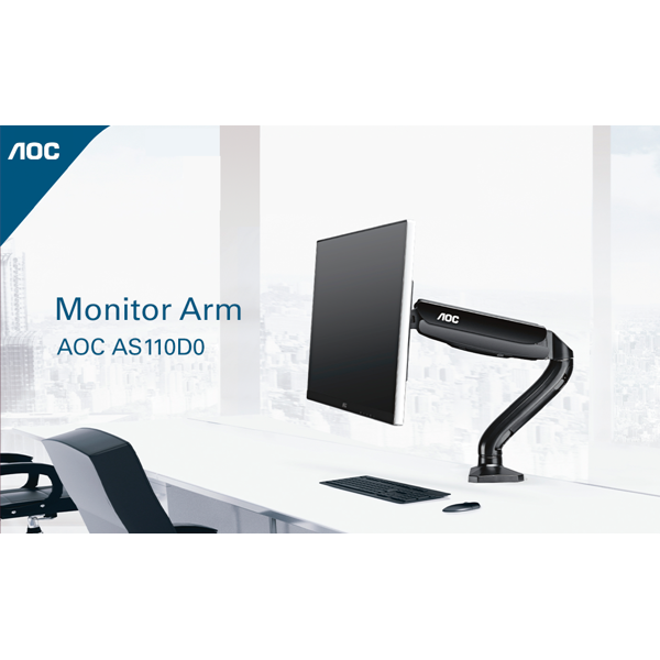 მონიტორის საკიდი AOC AS110D0, 13"-31,5", Single Computer Monitor Arm Mount, Black