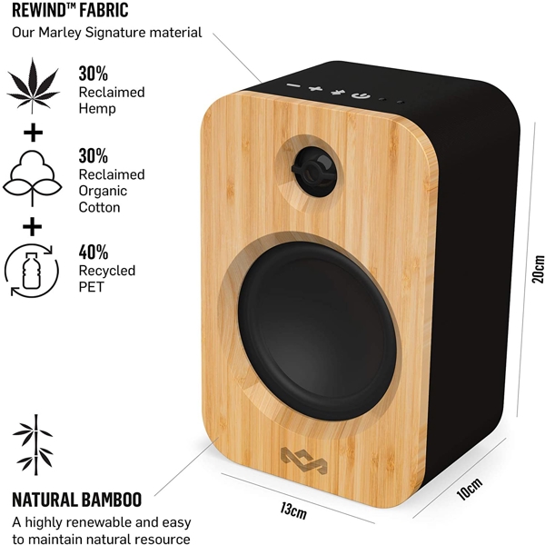 დინამიკი House Of Marley EM-JA019-SB Get Together Duo, Bluetooth, Black