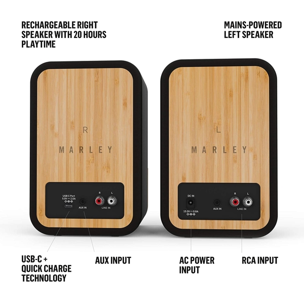 დინამიკი House Of Marley EM-JA019-SB Get Together Duo, Bluetooth, Black