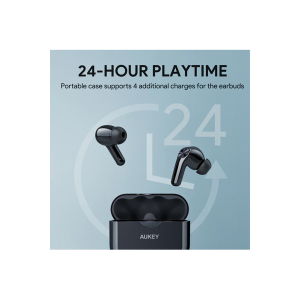 ყურსასმენი Aukey EP-T28 Wireless BT, IPX5, Earbuds Black