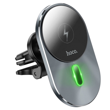 უსადენო დამტენი მანქანის Hoco CA91 Magic Magnetic Wireless Fast Charging Car Holder Gray