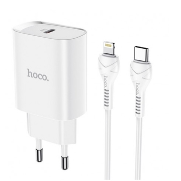 დამტენი Hoco N14 Smart Charging PD20W Type-C to Lightning White