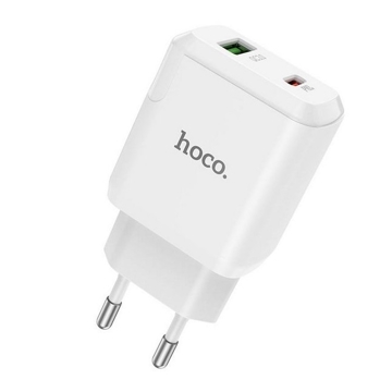 დამტენი Hoco N5 Favor Dual Port PD20W+QC3.0 White