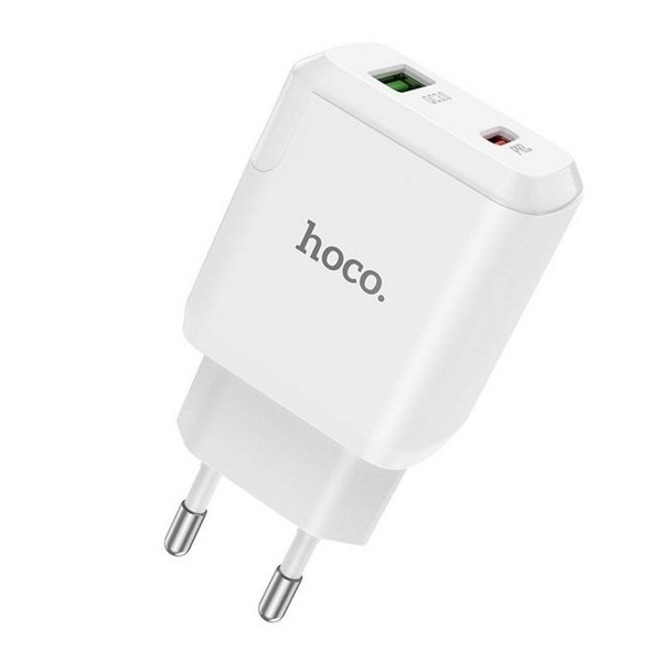 დამტენი Hoco N5 Favor Dual Port PD20W+QC3.0 White