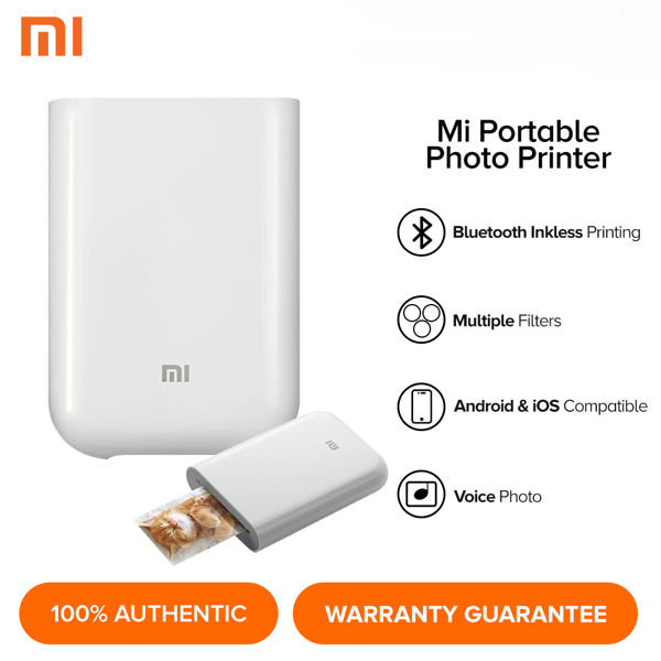 ფოტო პრინტერი Xiaomi XMKDDYJ01HT, Bluetooth, Portable Photo Printer, White