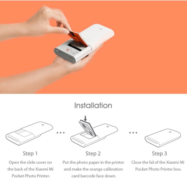 ფოტო პრინტერი Xiaomi XMKDDYJ01HT, Bluetooth, Portable Photo Printer, White