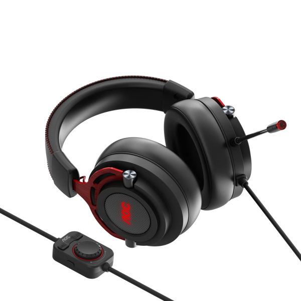 ყურსასმენი AOC GH300, Wired, USB, Gaming Headset, Black