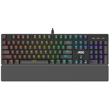 კლავიატურა AOC GK500DR2R, Wired, RGB, USB, Gaming Keyboard, Black