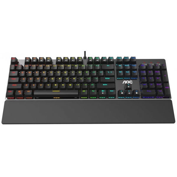 კლავიატურა AOC GK500DR2R, Wired, RGB, USB, Gaming Keyboard, Black