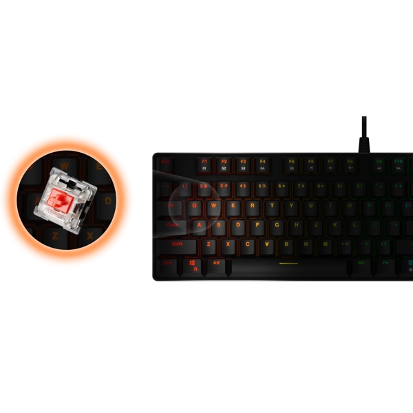 კლავიატურა AOC GK500DR2R, Wired, RGB, USB, Gaming Keyboard, Black