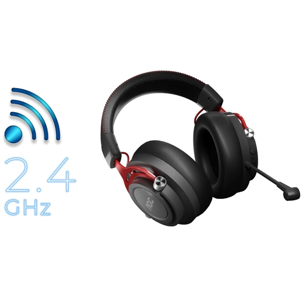 ყურსასმენი AOC GH401, Wireless USB Reciever+Wired 3.5 mm Jack, Gaming Headset, Black