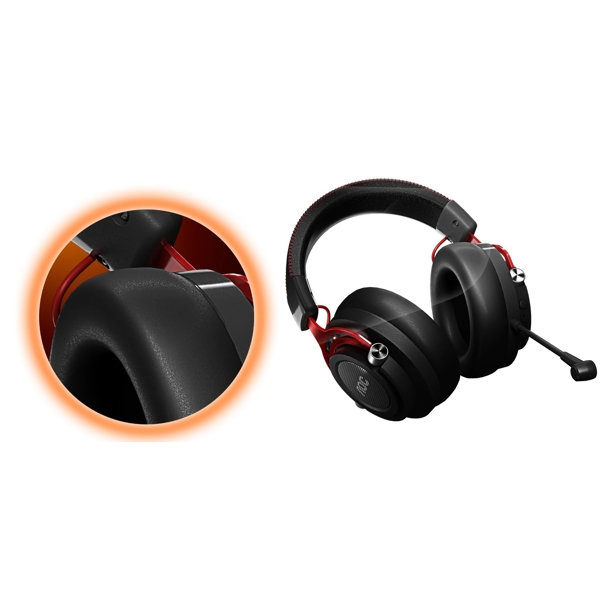 ყურსასმენი AOC GH401, Wireless USB Reciever+Wired 3.5 mm Jack, Gaming Headset, Black