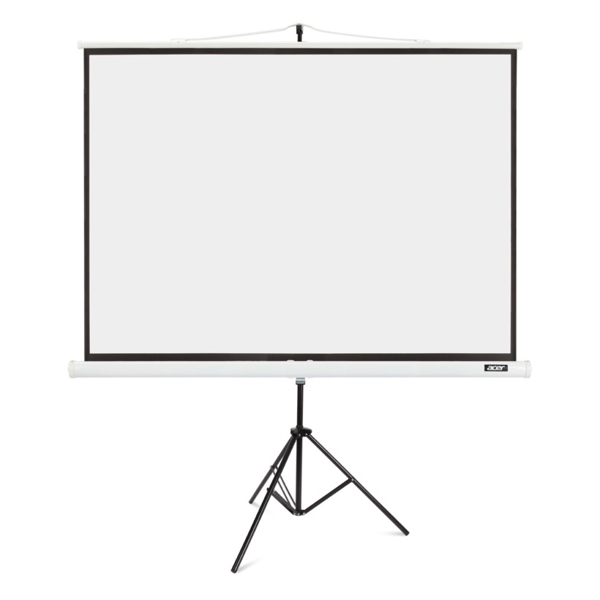 პროექტორის ეკრანი Acer MC.JBG11.00F T87-S01M, 180x146cm, Projection Screen+Tripod, White