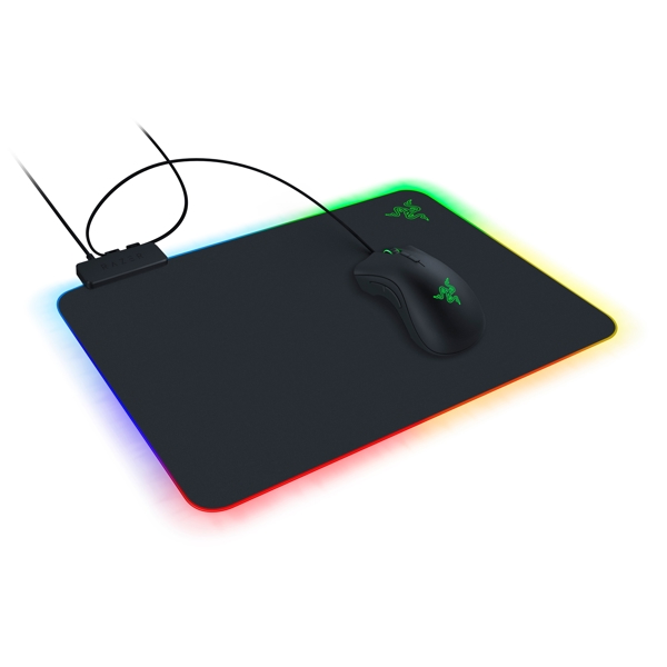 Razer RZ02-03020100-R3M1 Firefly V2 Gaming Mouse Pad, RGB, Black