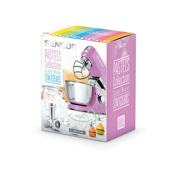 სამზარეულოს კომბაინი Sencor STM 6358RS 1000W, 4.5L, Food Processor Pink