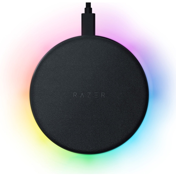 Razer RC21-01600100-R371 Charging Pad Chroma, 10W Fast WL Charger, RGB, Black