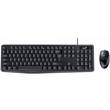 Genius KM-170, Wired, USB, Keyboard And Mouse, Black