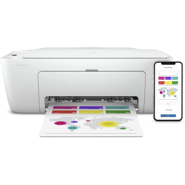 პრინტერი Hp 5AR83B DeskJet 2710, All-in-One Printer, White