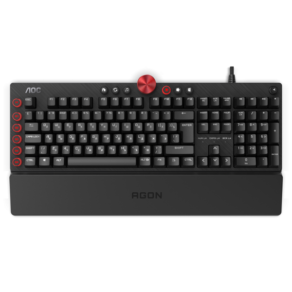 კლავიატურა AOC AGK700DR2R, RGB, Wired, USB, Gaming Keyboard, Black