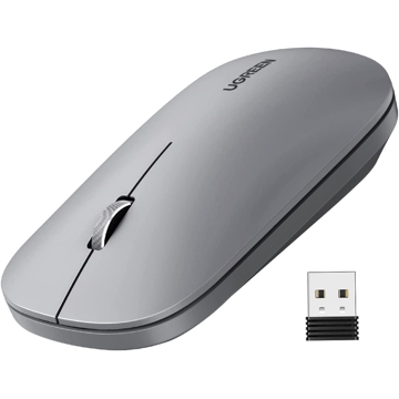 UGREEN MU001 (90373) Wireless 2.4G Slim Silent Mouse, 4000DP, Gray