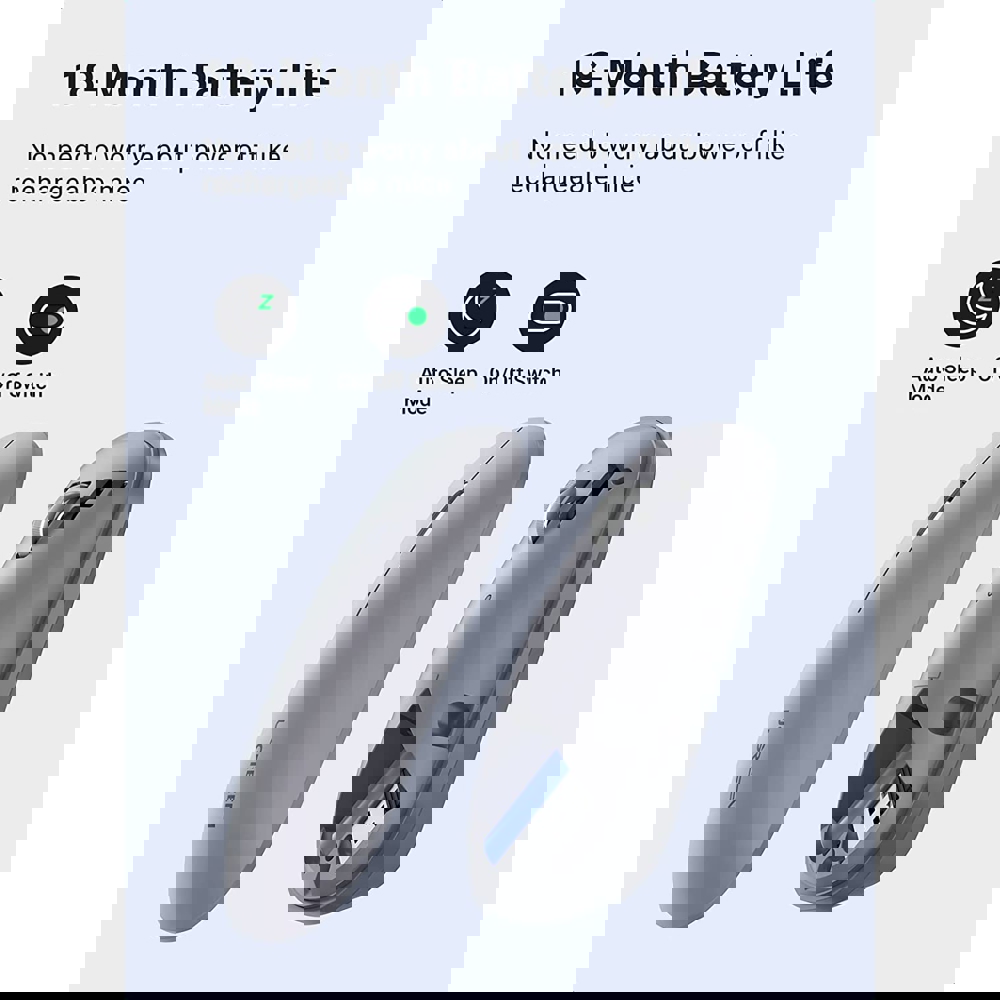 მაუსი UGREEN MU001 (90373) Wireless 2.4G Slim Silent Mouse, 4000DP, Gray