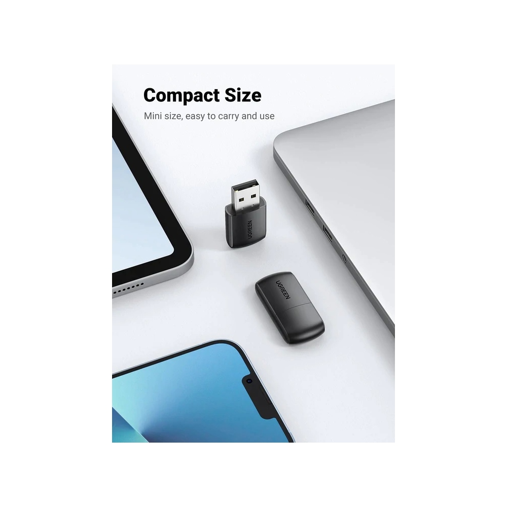 Wifi ადაპტერი Ugreen CM448 (20204), 2.4GHz, External Network Adapter, Black