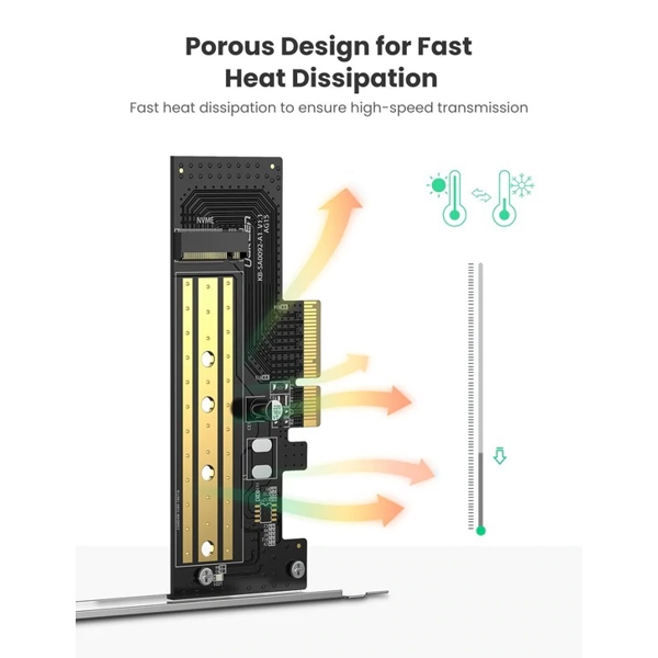 ადაპტერი Ugreen CM302 (70503), M.2 NVME to PCle 3.0 Adapter