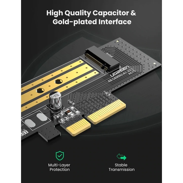 ადაპტერი Ugreen CM302 (70503), M.2 NVME to PCle 3.0 Adapter