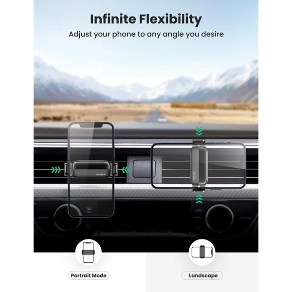 მობილურის დამჭერი Ugreen LP120 (10422), Air Vent Phone Holder, Gray
