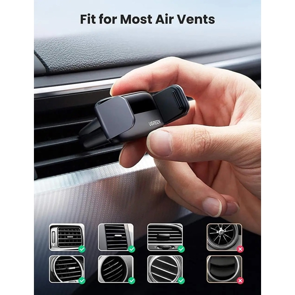 მობილურის დამჭერი Ugreen LP120 (10422), Air Vent Phone Holder, Gray