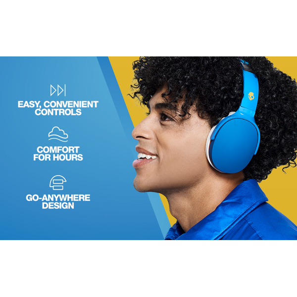 ყურსასმენი Skullcandy S6HVW-N745 Hesh Evo, Wireless Headphones, Bluetooth, 3.5mm Jack, Blue