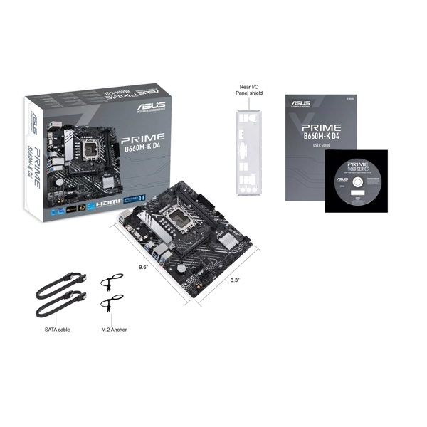 დედა დაფა Asus PRIME B660M-K , LGA 1700,12th DDR4, 2xDIMM, mATX, Max.5333MHz, Max.64GB