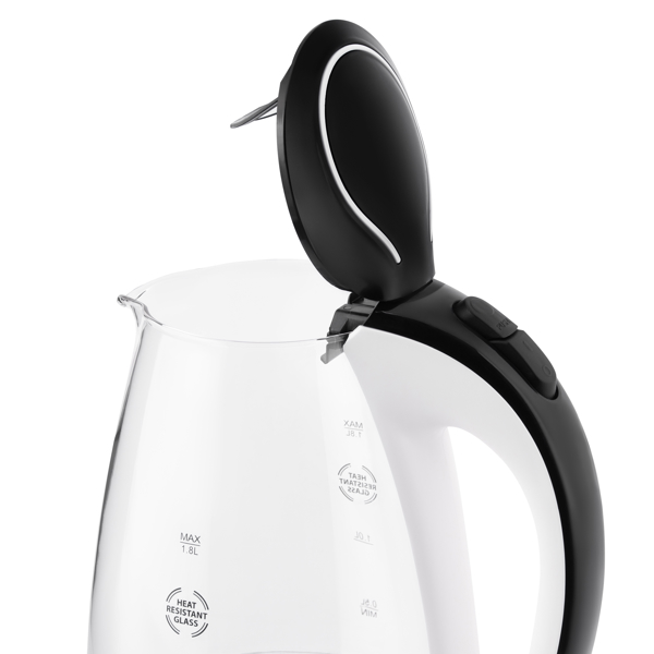 Vitek VT-7027BW, 2200W, 1.8L, Electric Kettle, White/Black