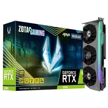 ვიდეო დაფა Zotac ZT-A30800F-10PLHR, Gaming GeForce RTX3080 AMP Holo LHR, 10GB, 320-bit, GDDR6X, HDMI, DP, Black