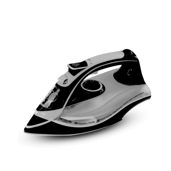 ორთქლის უთო Arshia SI145-2148, 2200W, 320ML, Steam Iron, Gray/Black