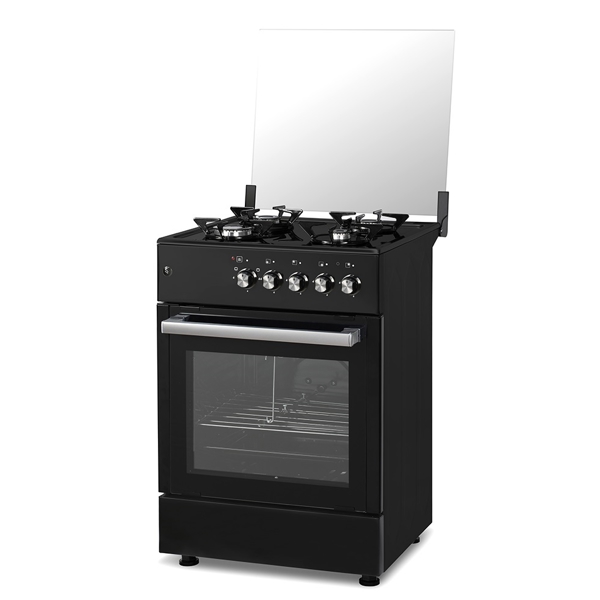 გაზქურა Luxell LF66GG-40, 4 Gas, Oven Black