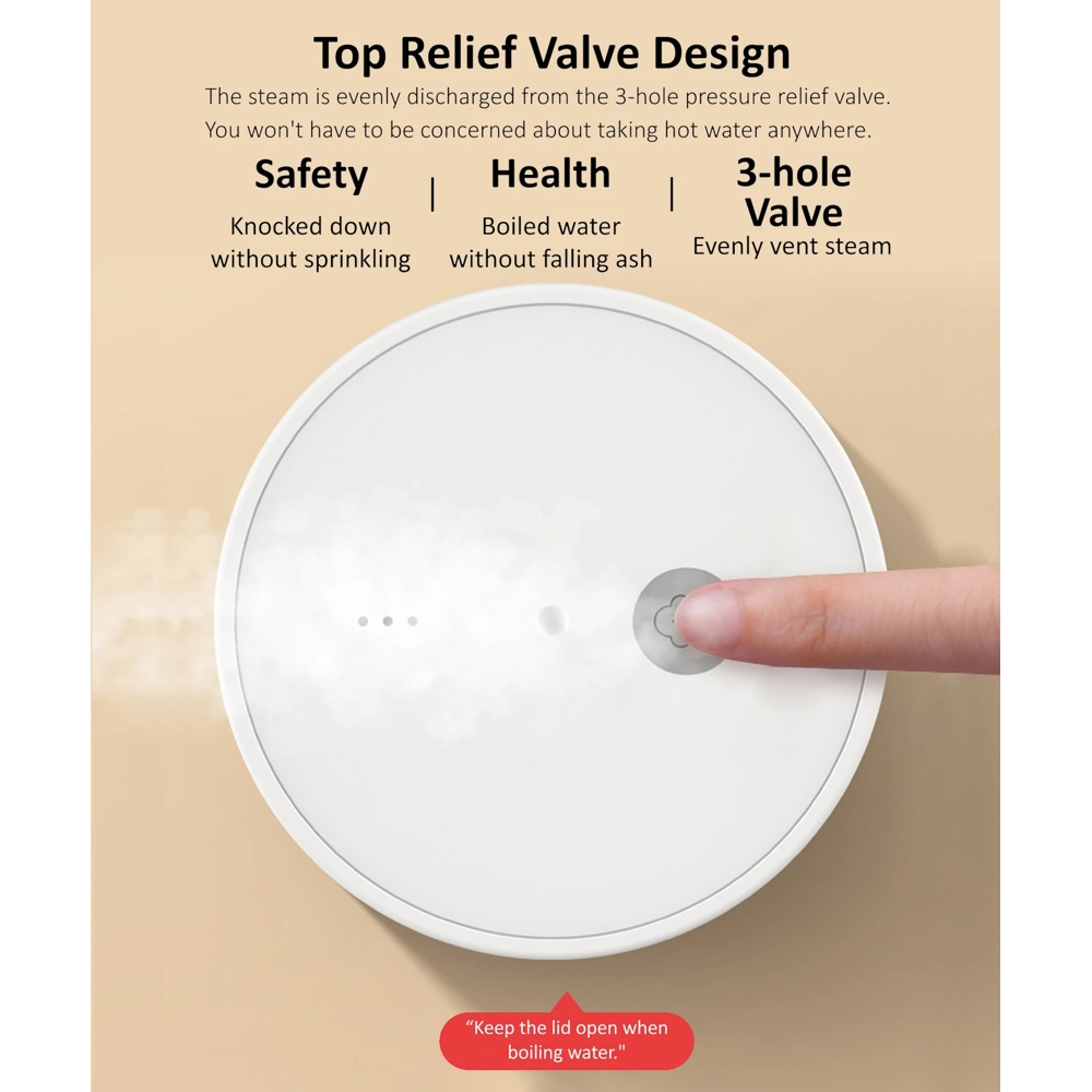 თერმოსი Xiaomi Deerma DEM-DR050 Portable Electric Kettle Thermos Bottle 0.35l, White