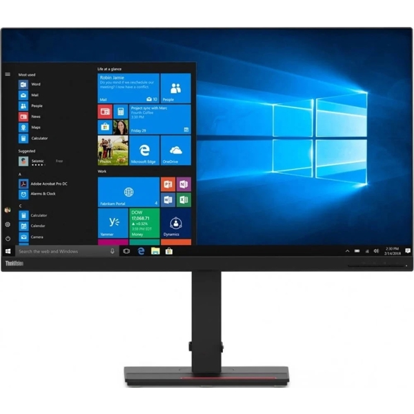 მონიტორი Lenovo S22e-20 ThinkVision 21.5" FHD LED Monitor, 75Hz, VGA, HDMI, Black