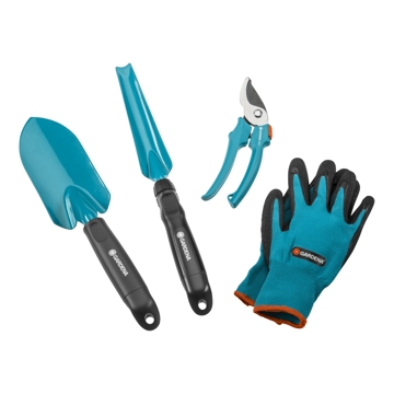 ბაღის ხელსაწყოების ნაკრები Gardena 08965-30, Basic Handtools Set, Black/Blue