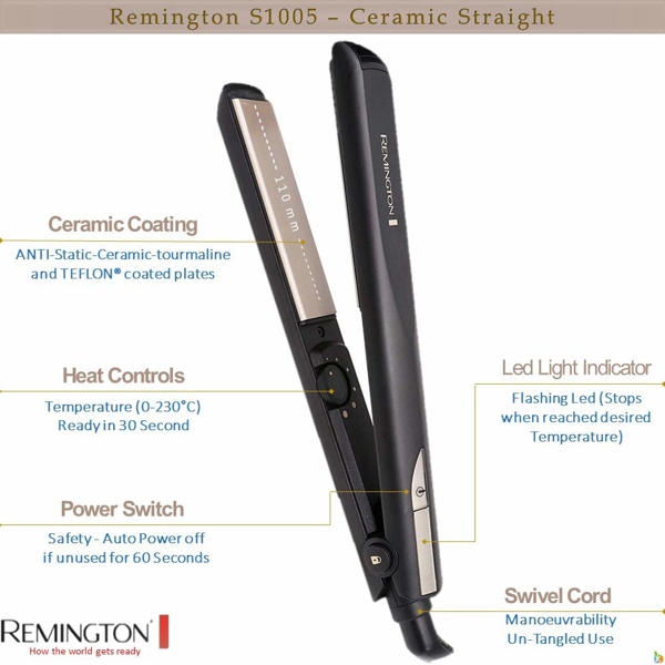 თმის უთო Remington S1005 Hair iron Black