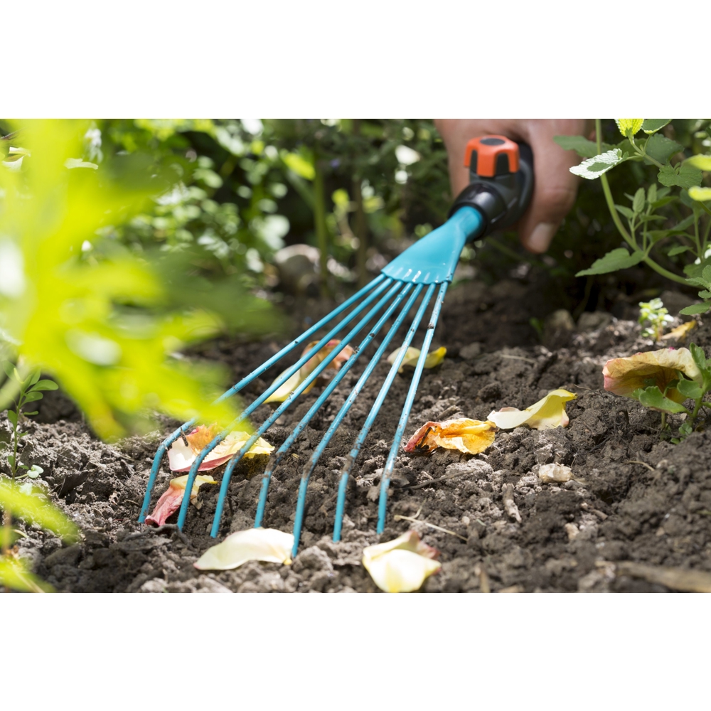 Gardena 08917-20, Combisystem Wire Hand Rake, Blue